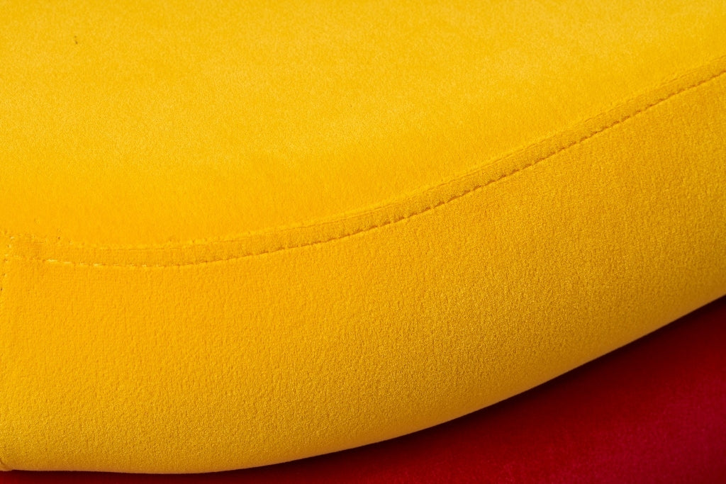 Panca vintage rosso e arancio