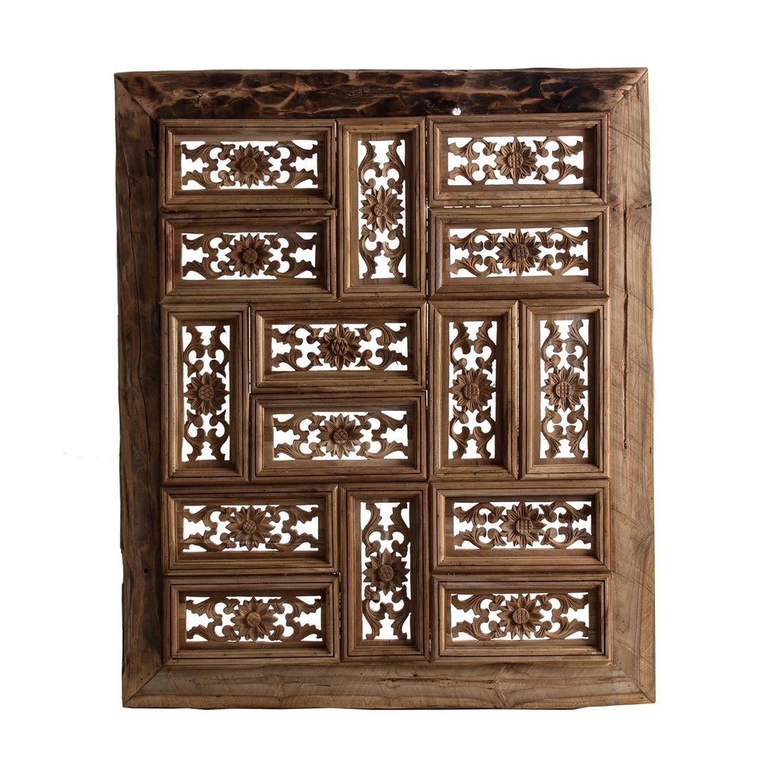 Pannello d'arredo legno decorato