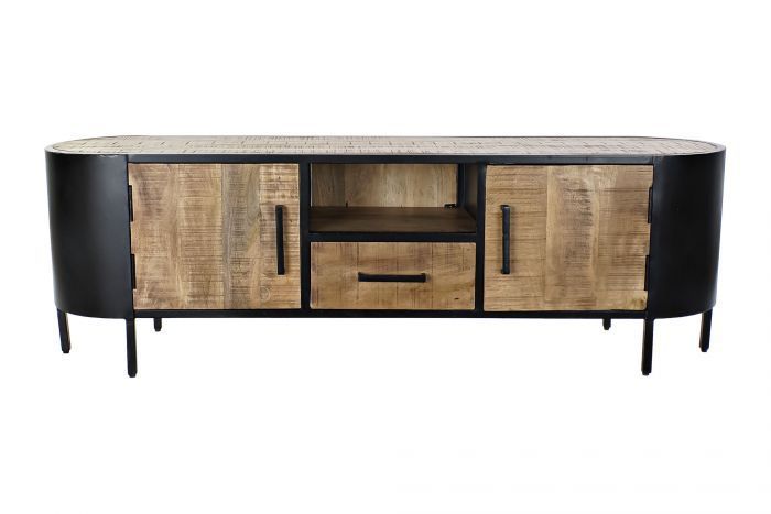 Porta TV vintage legno metallo