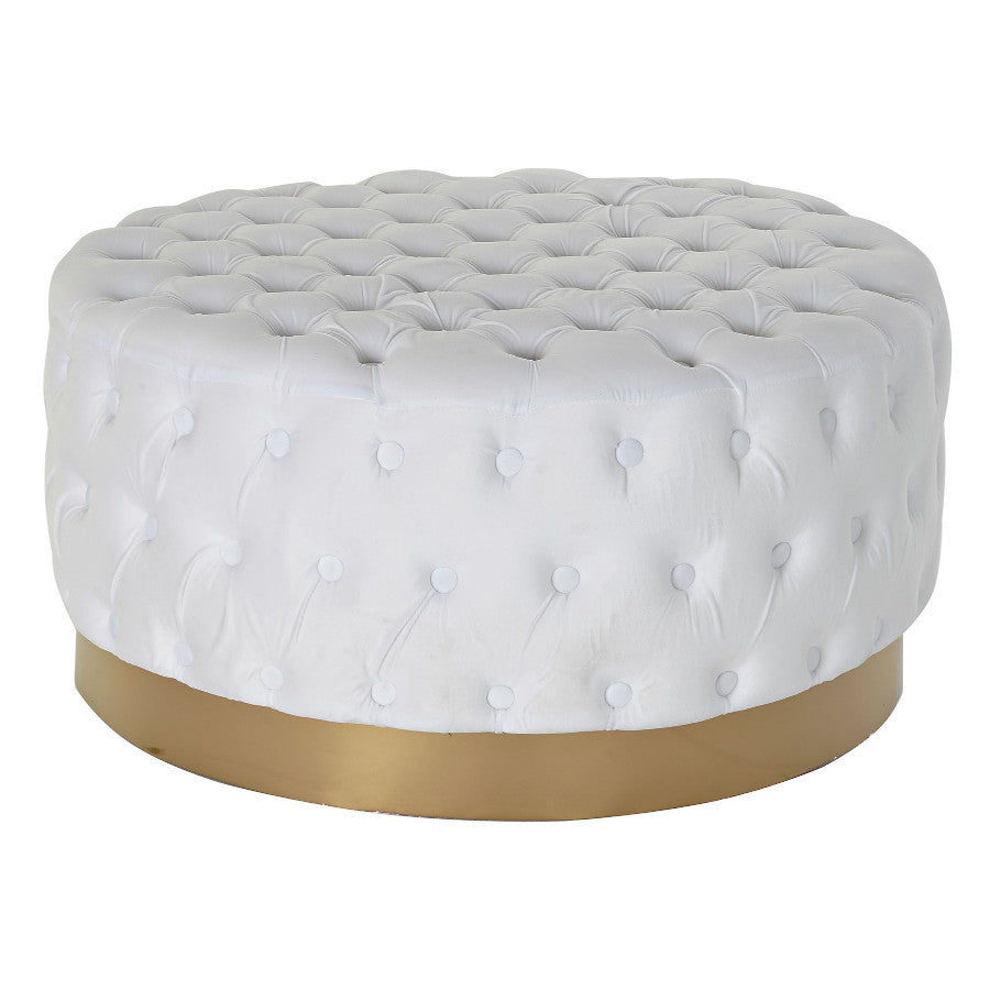 Pouff rotondo capitonnè glam