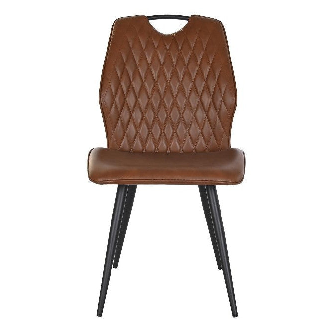 Sedia vintage ecopelle marrone