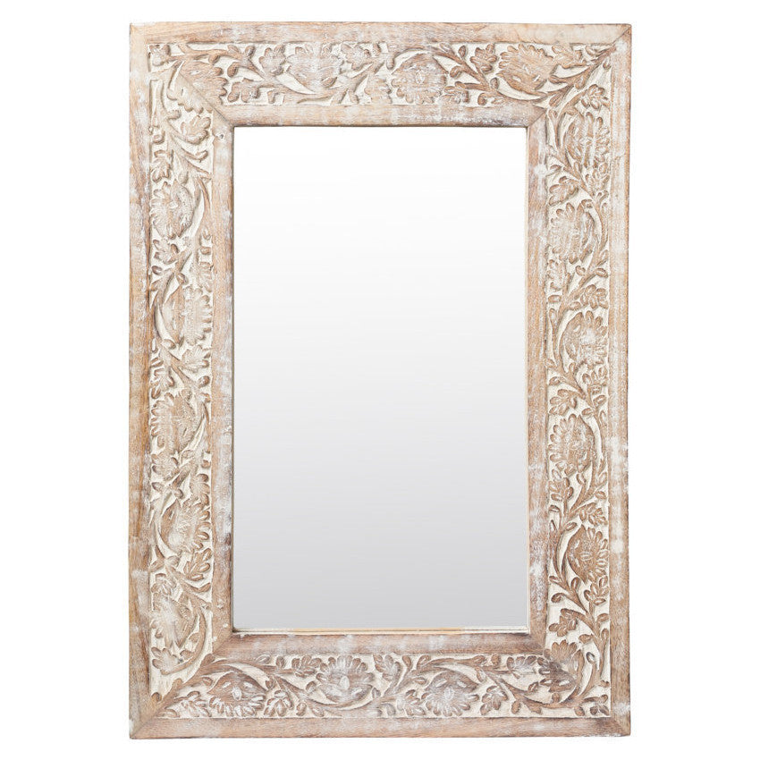 Specchio legno decorato