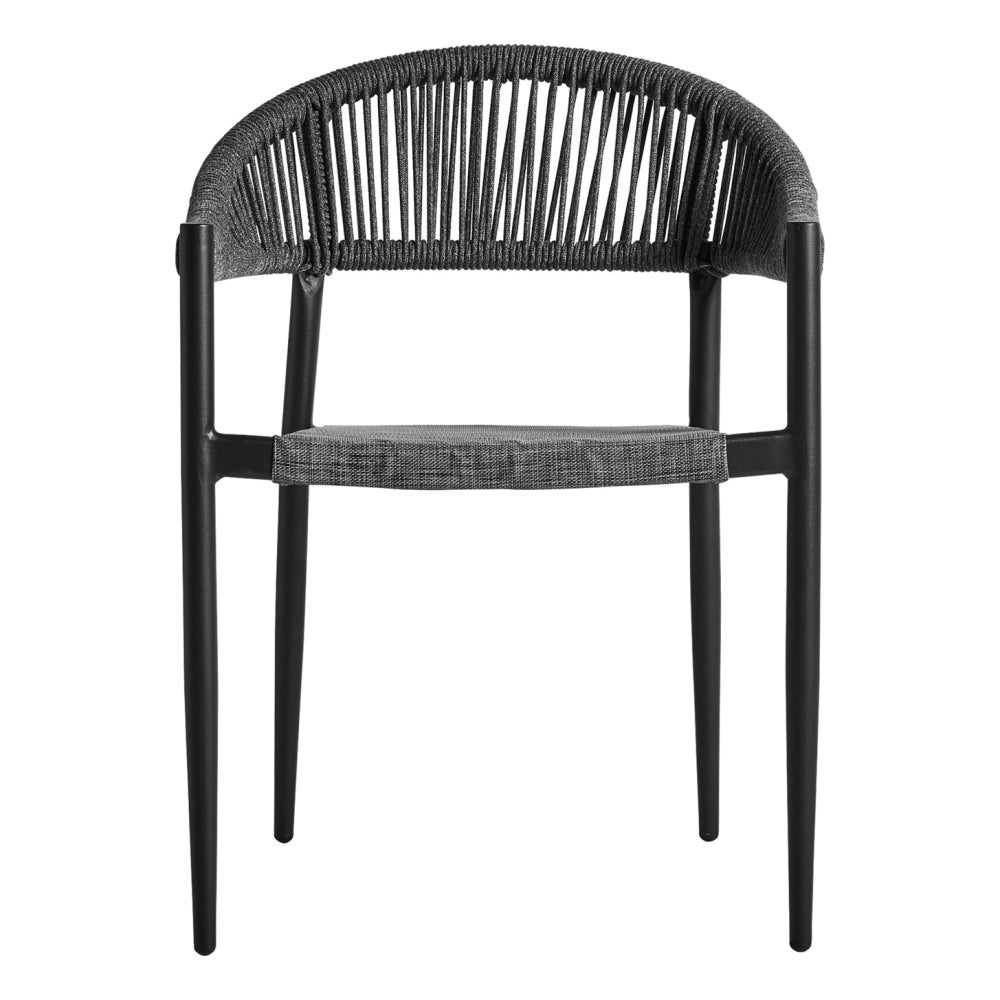 Sedia moderna nera corda