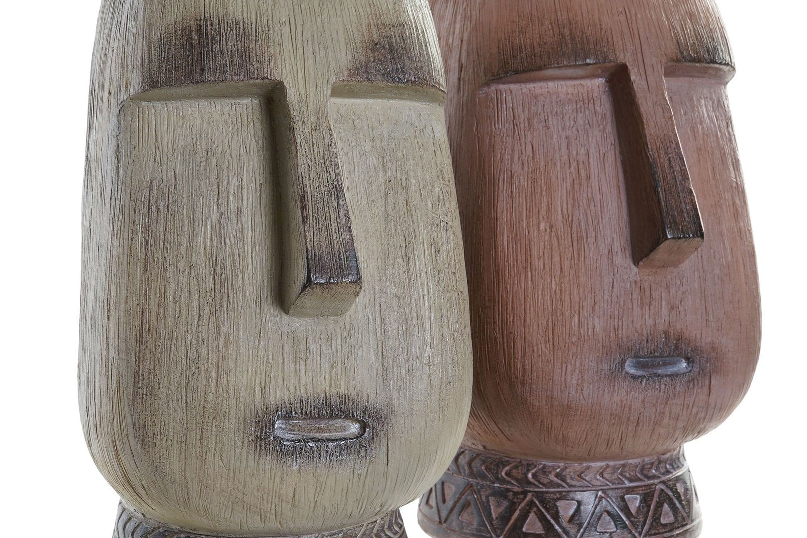Set 2 vasi viso etnico resina