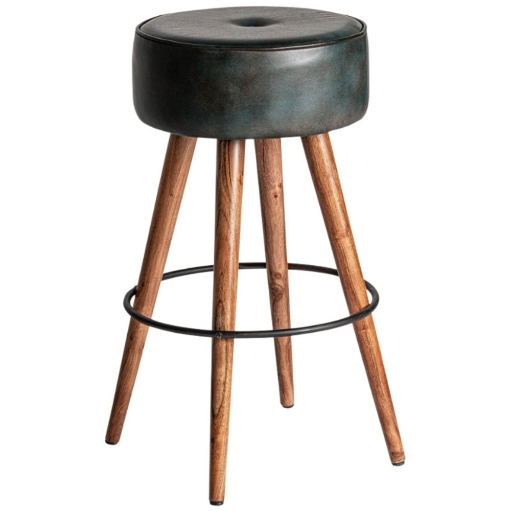 Sgabello stile Vintage Cuoio