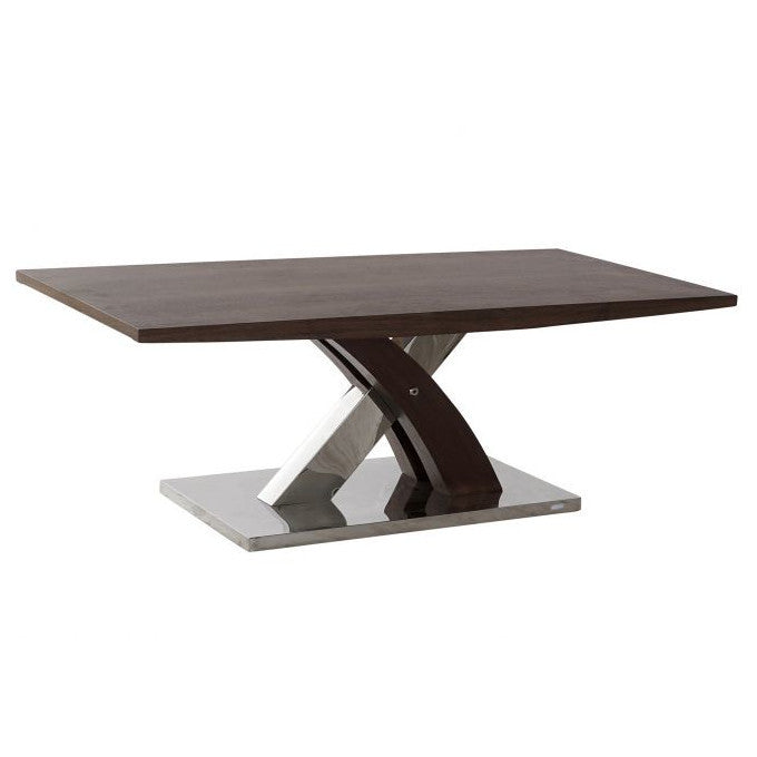 Tavolino salotto acciaio legno