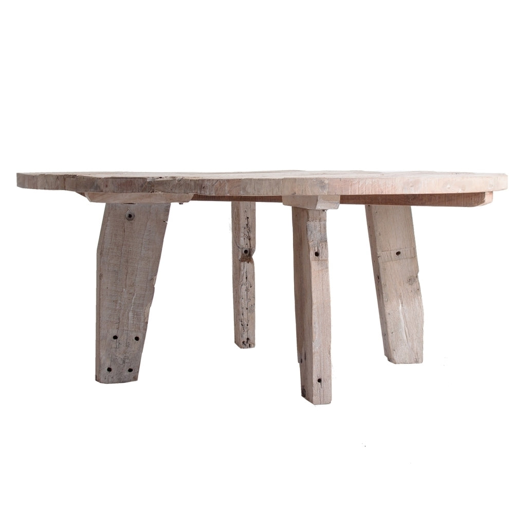 Tavolo pranzo rustico legno rotondo