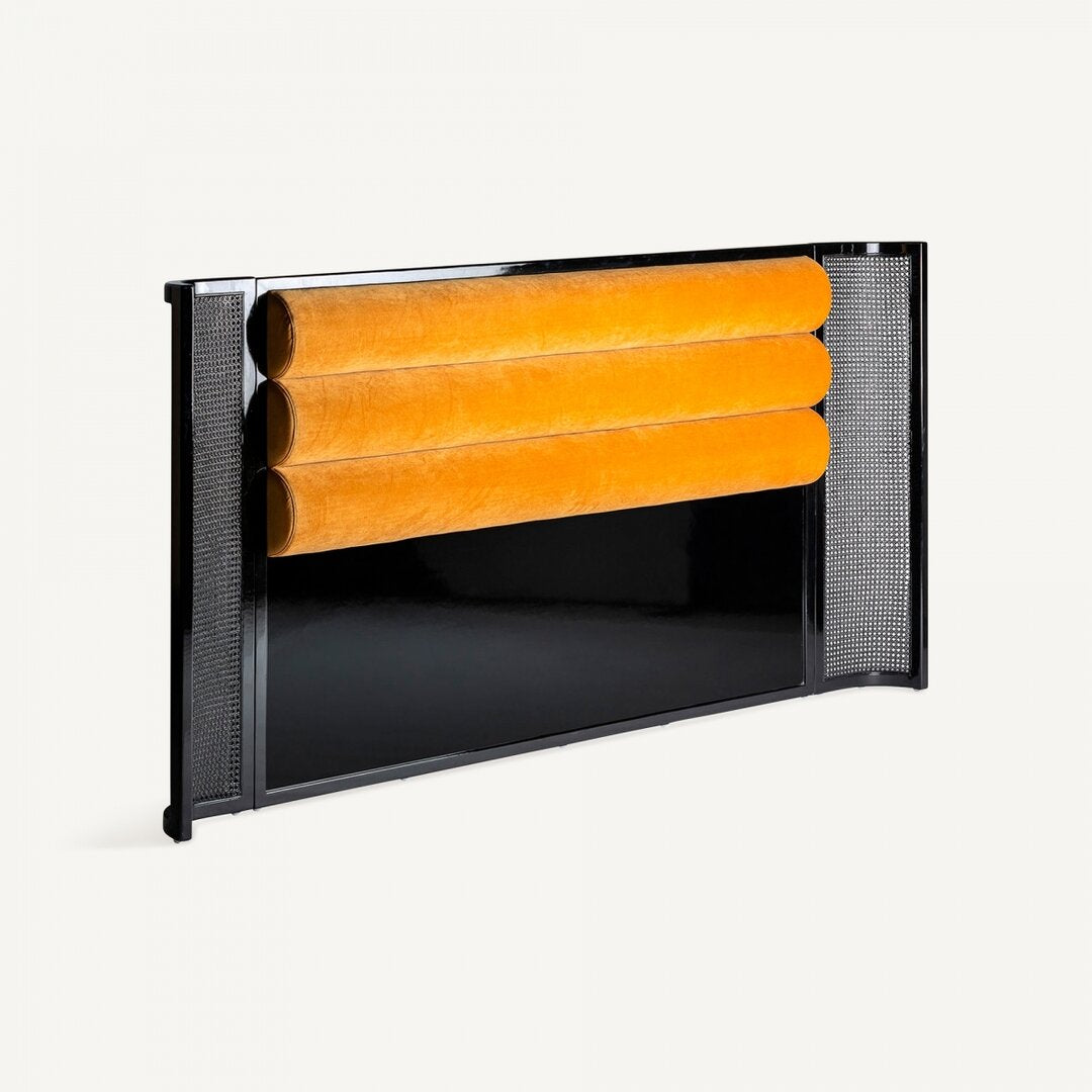 Testate letto art decò nera