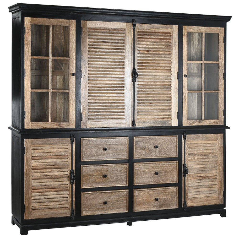 Vetrina credenza bistrot legno