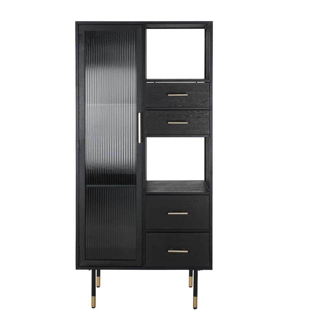 Vetrina industrial nera