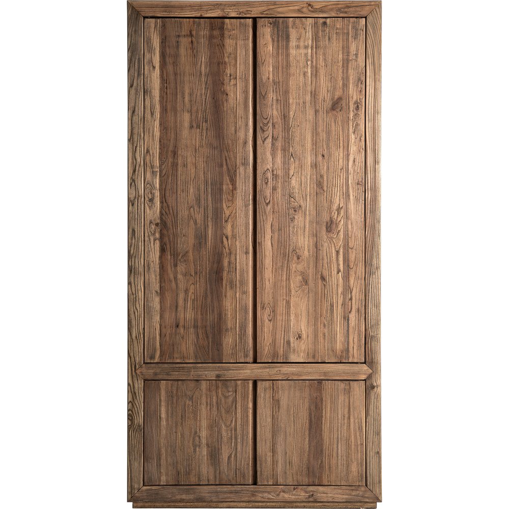 Armadio Country Chic in Legno di Olmo Marrone