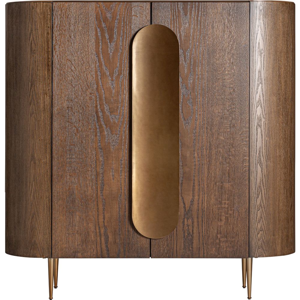 Armadio art déco rovere marrone e oro