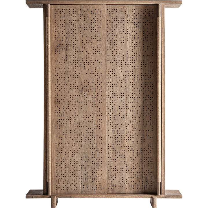 Armadio contemporaneo chic in legno di mango marrone chiaro