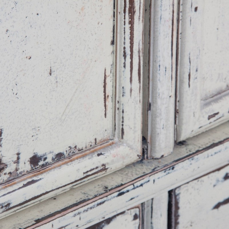 Armadio cinese bianco anticato