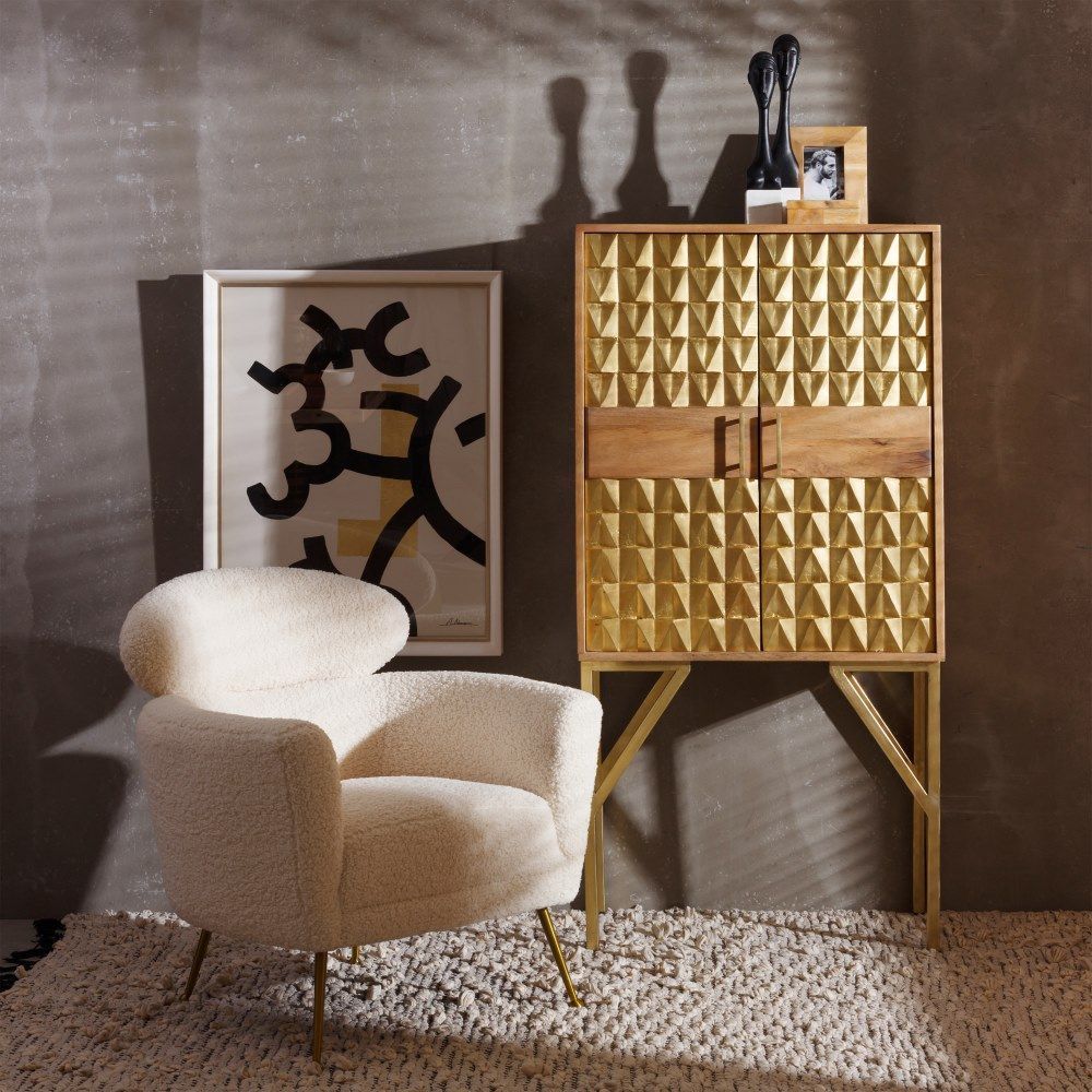 Armadio deco chic dorato