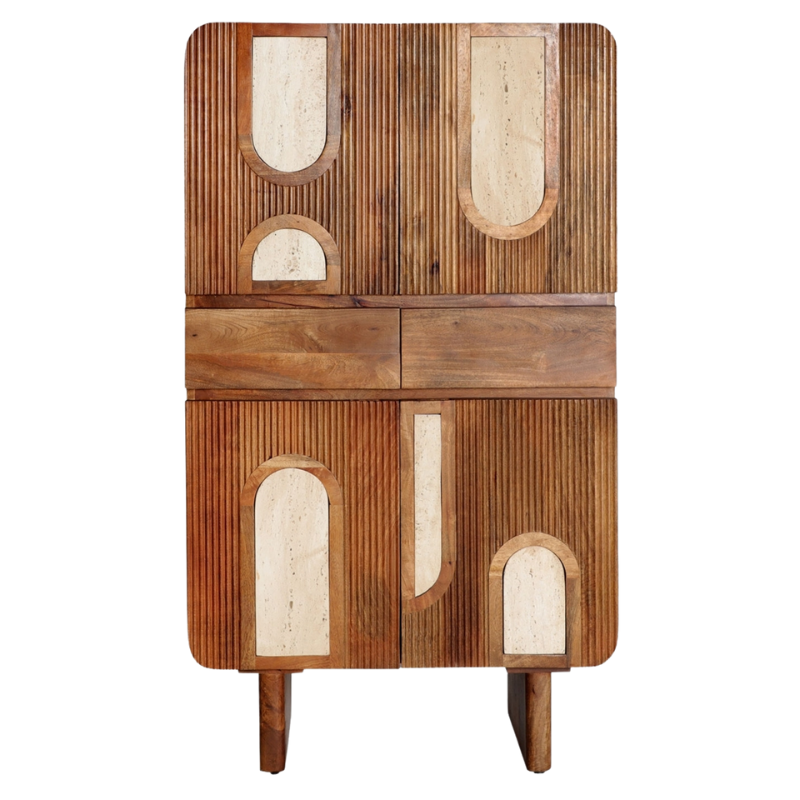 Armadio etnico chic inserti marmo