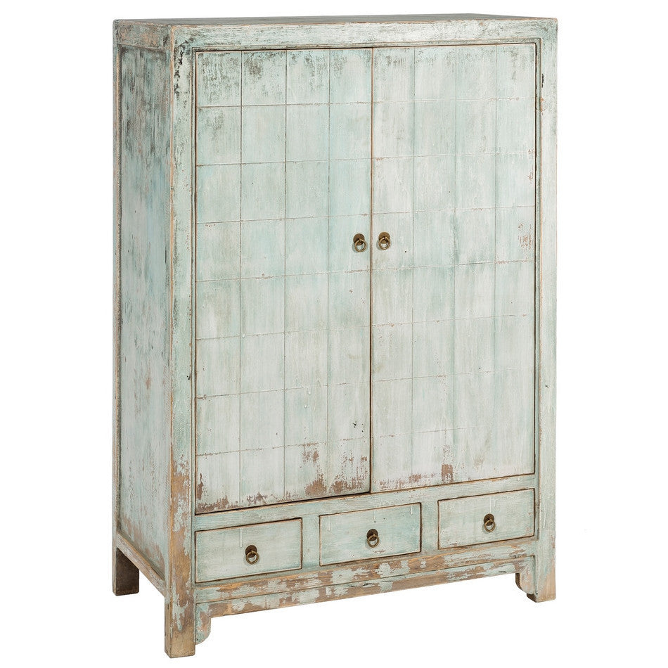 Armadio orientale azzurro anticato