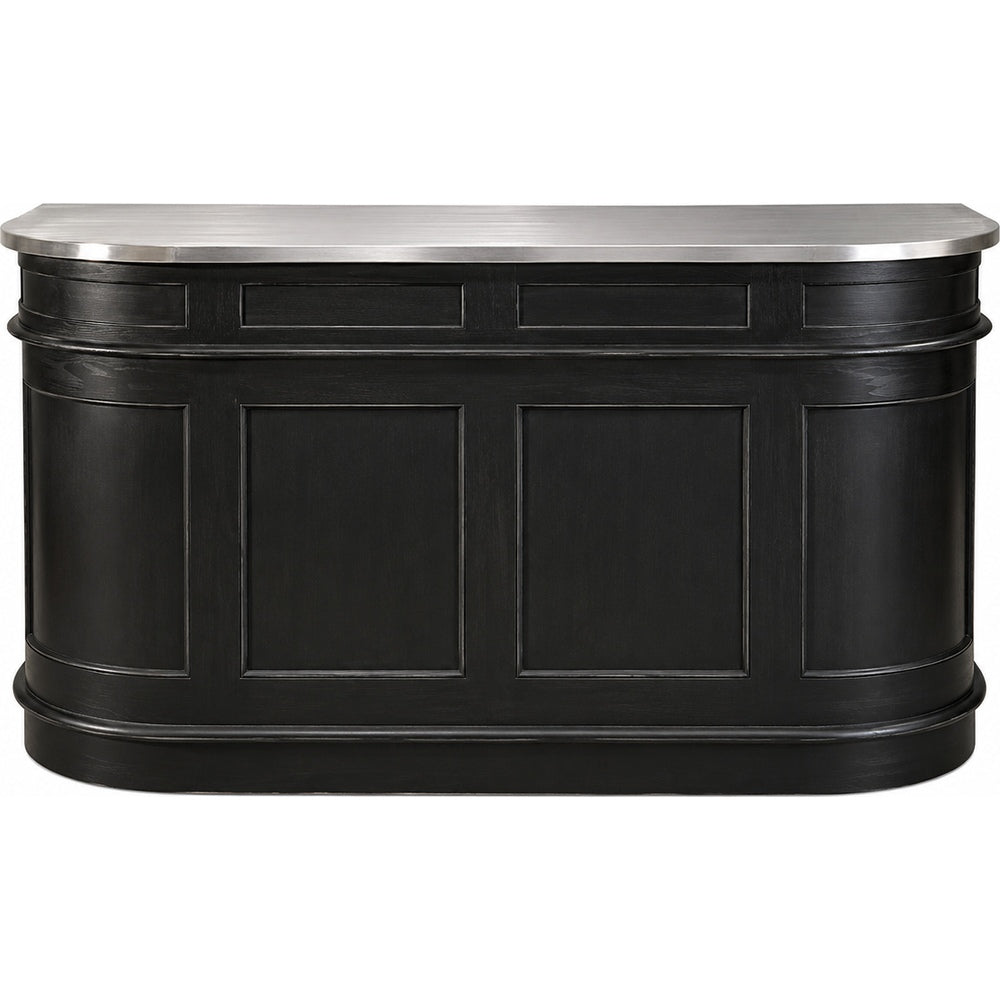 Bancone Bar Curvo Nero stile Industrial French Bistrò
