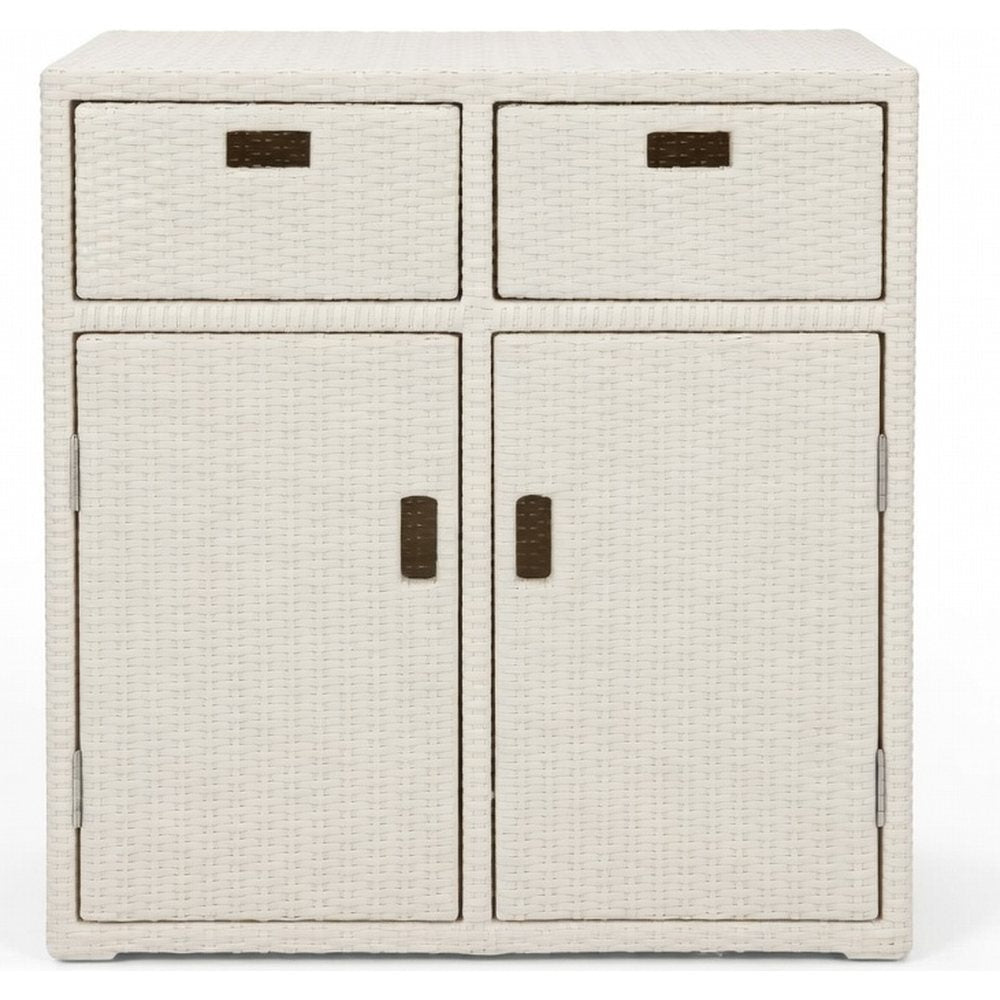 Mobile da Esterno in Polyrattan bianco crema