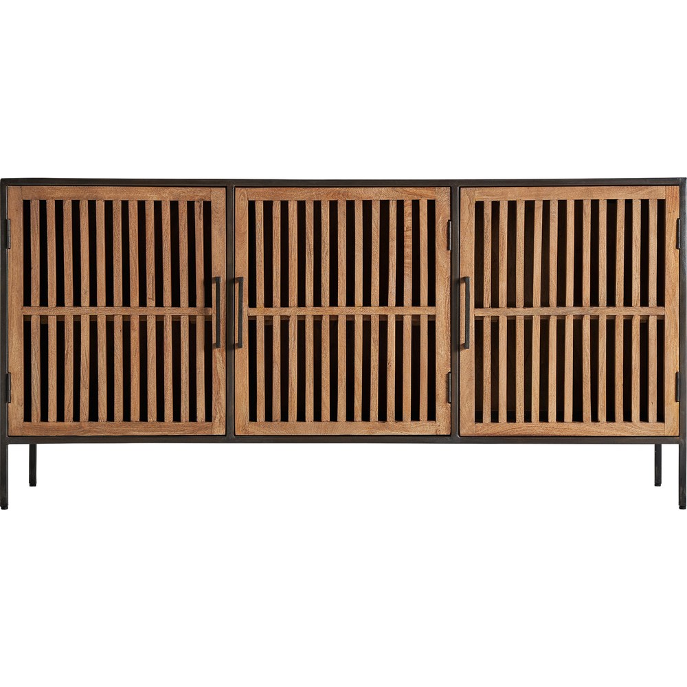 Credenza industriale in legno di mango e ferro