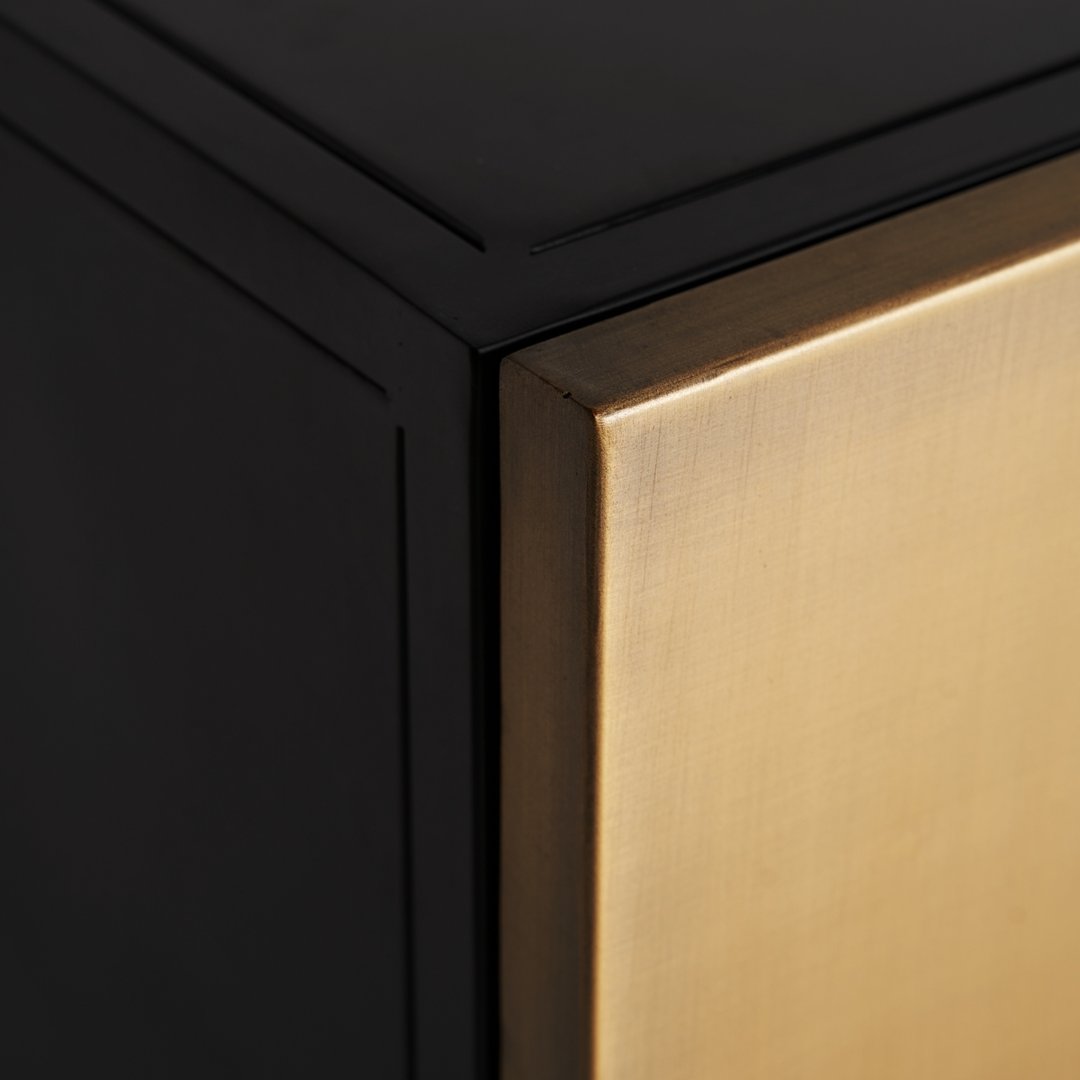 Buffet industrial chic nero oro