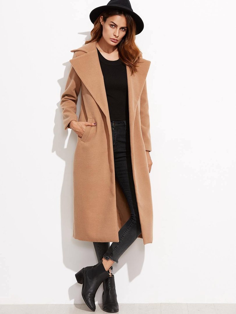 Cappotto oversize cammello