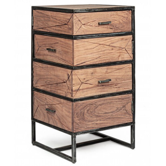 Cassettiera new industrial naturale