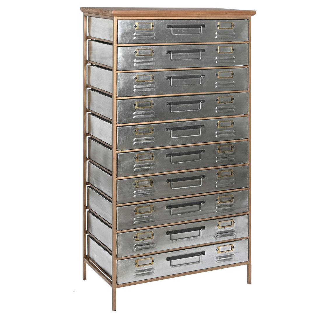 Cassettiera industrial metallo grigio