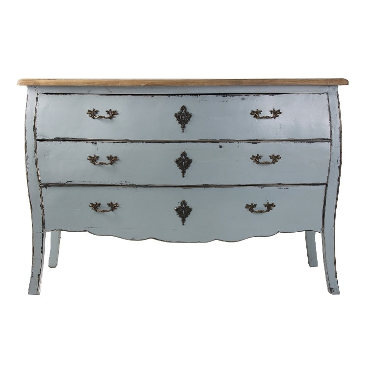 Cassettone provenzale shabby blu