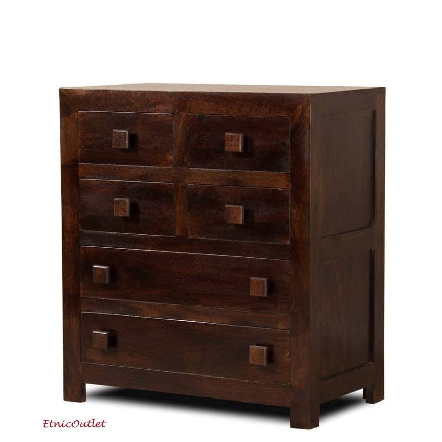 Cassettiera etnica in legno