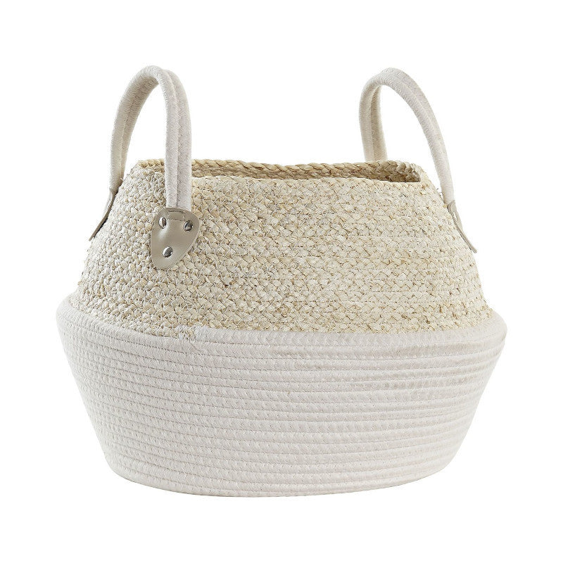 Cesta cotone e fibra naturale