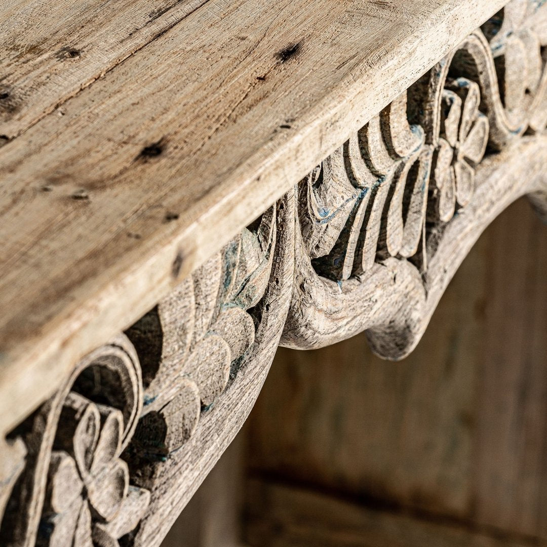 Consolle etnica intarsiata legno