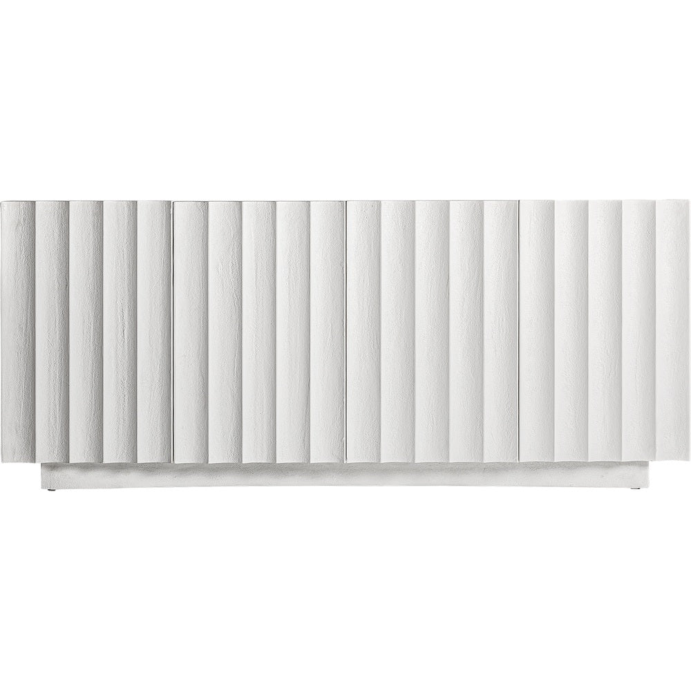 credenza moderna bianca effetto cemento per soggiorno contemporaneo