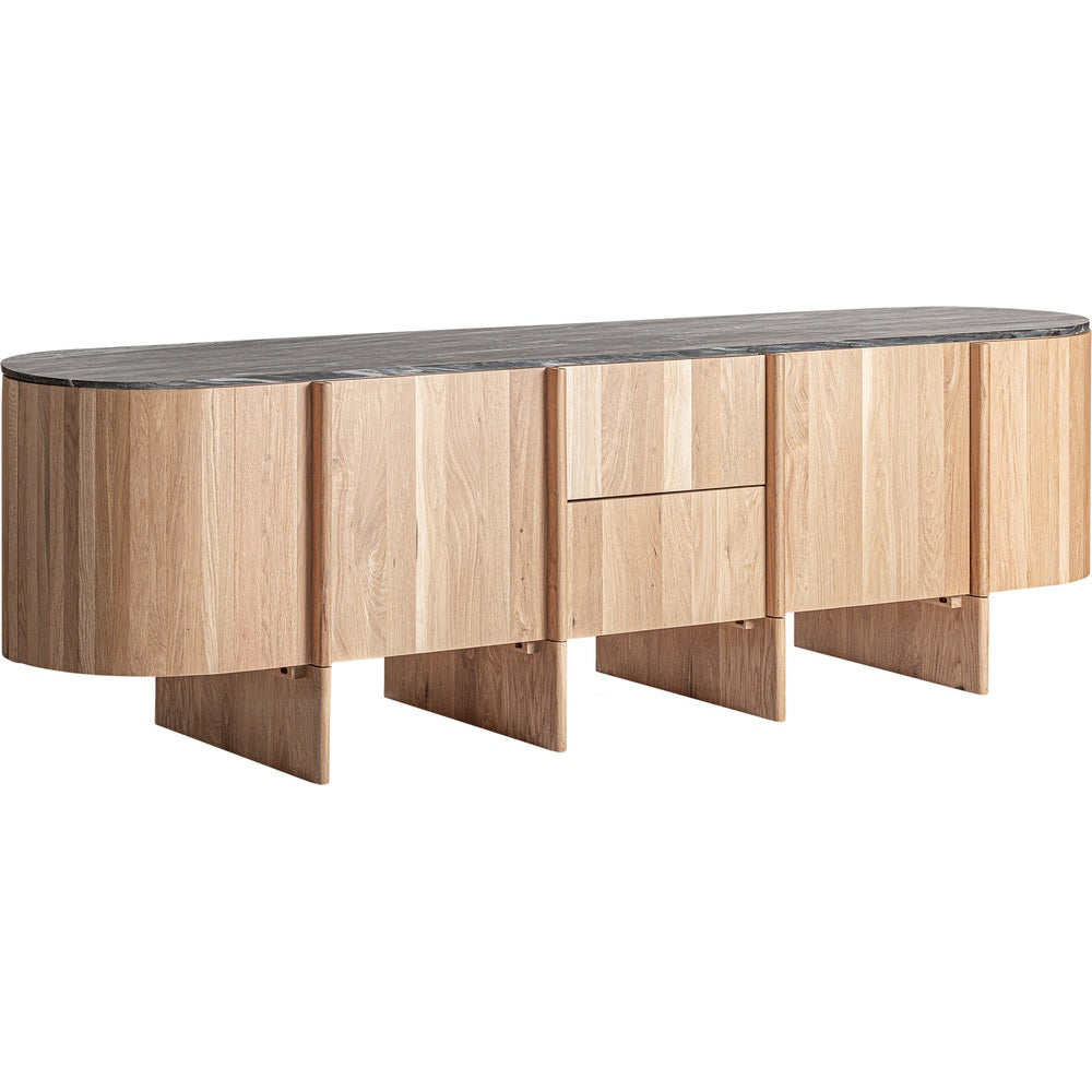 Credenza Modern Luxury Naturale Rovere e Marmo