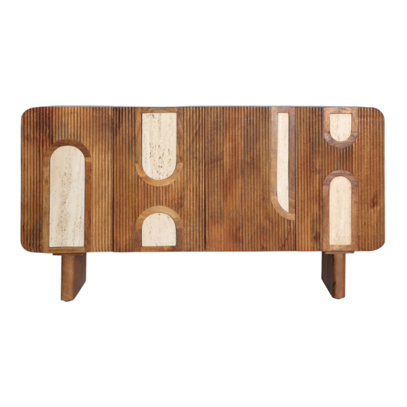 Buffet etnico chic inserti marmo