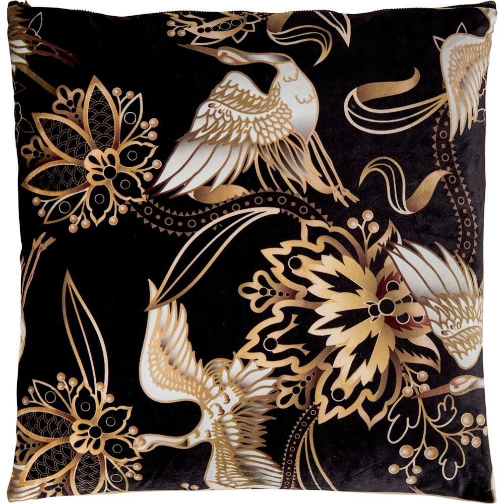 Cuscino déco chic velluto nero oro design di lusso