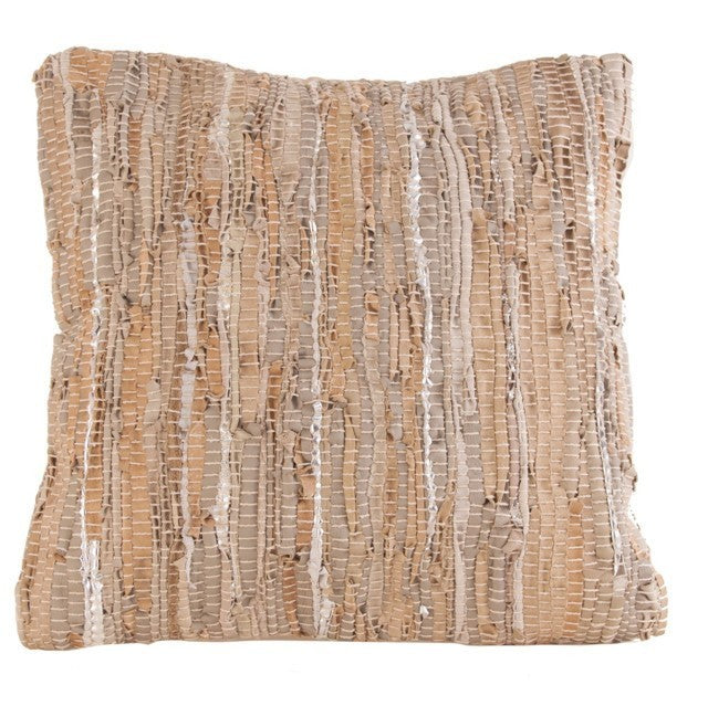 Cuscino etnico in cuoio