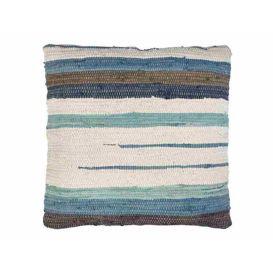 Cuscino righe bianco blu 80x80