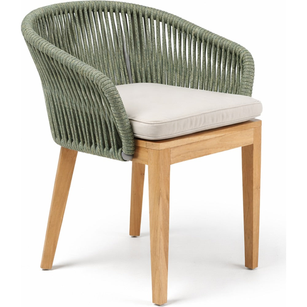 Sedia outdoor teak e corda Desert Mix design Dakota