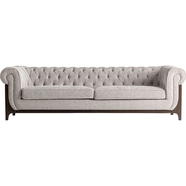 Divano elegante francese in tessuto grigio 3 posti