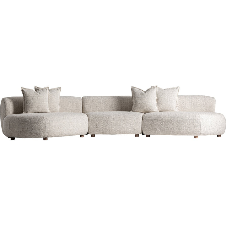 Divano outdoor Wenden VICAL con rivestimento bianco sporco.