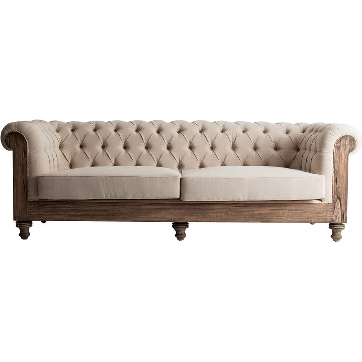 Divano provenzale beige 3 posti elegante