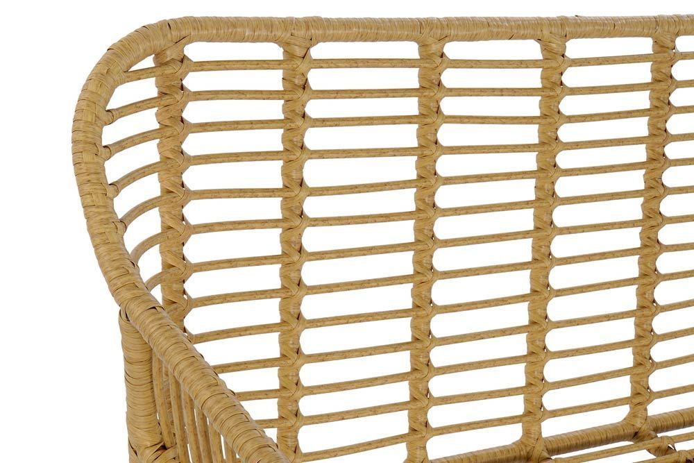 Divano vintage rattan e metallo