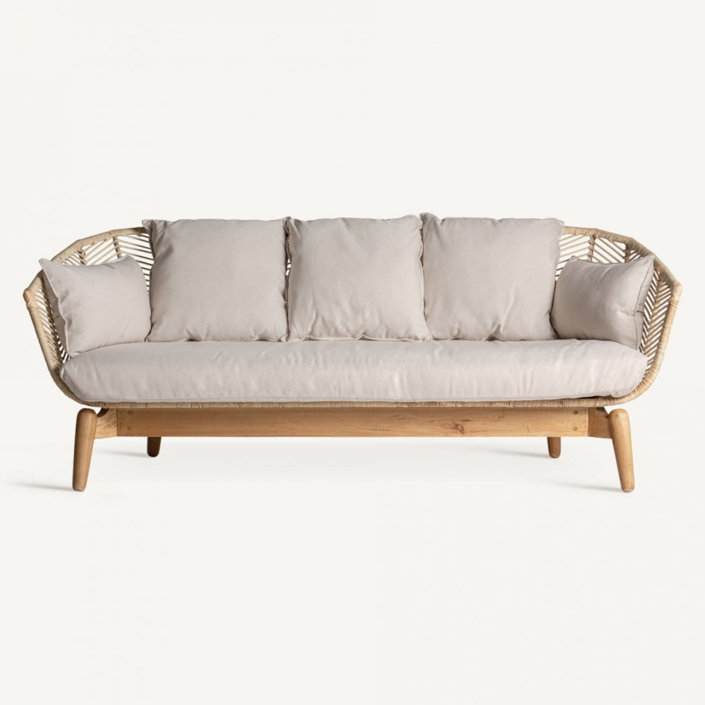 Divano sofà rattan design plissè