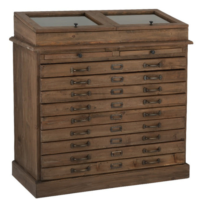 Cassettiera espositore etnico vintage