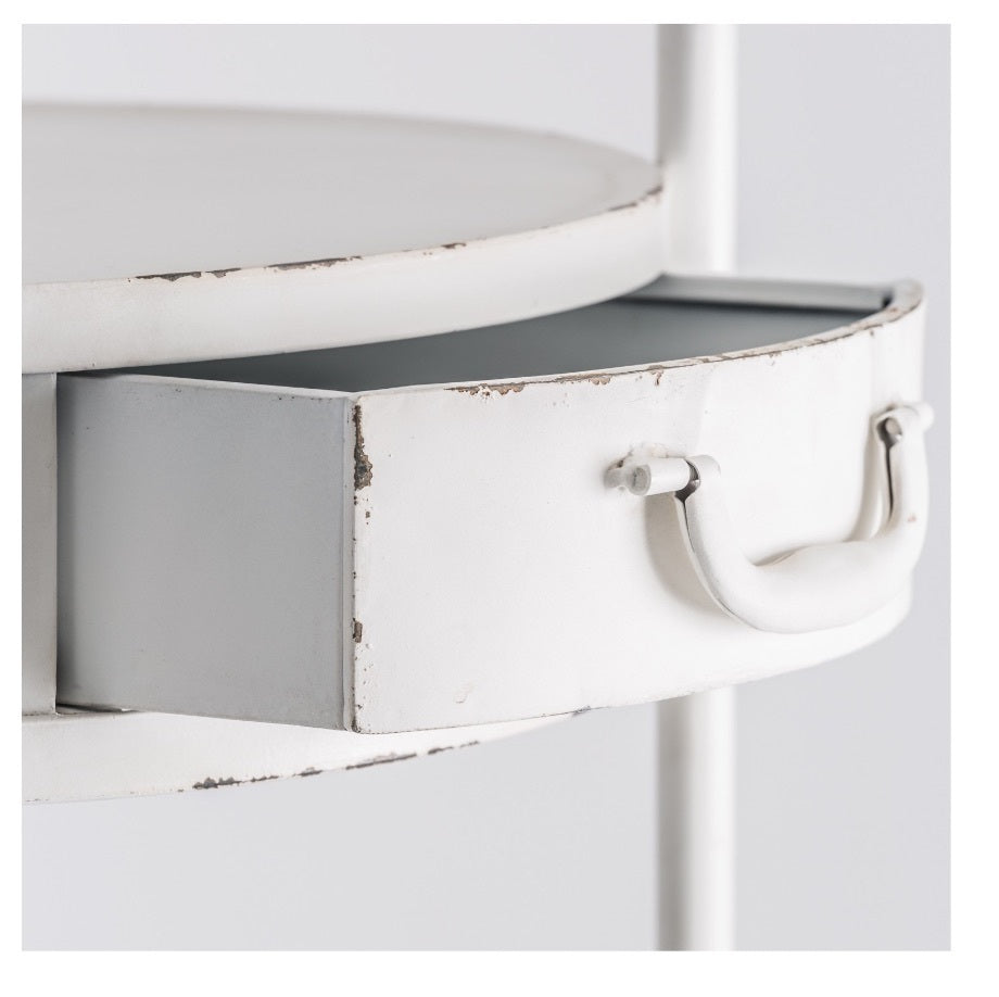 Etagere bianco shabby in ferro