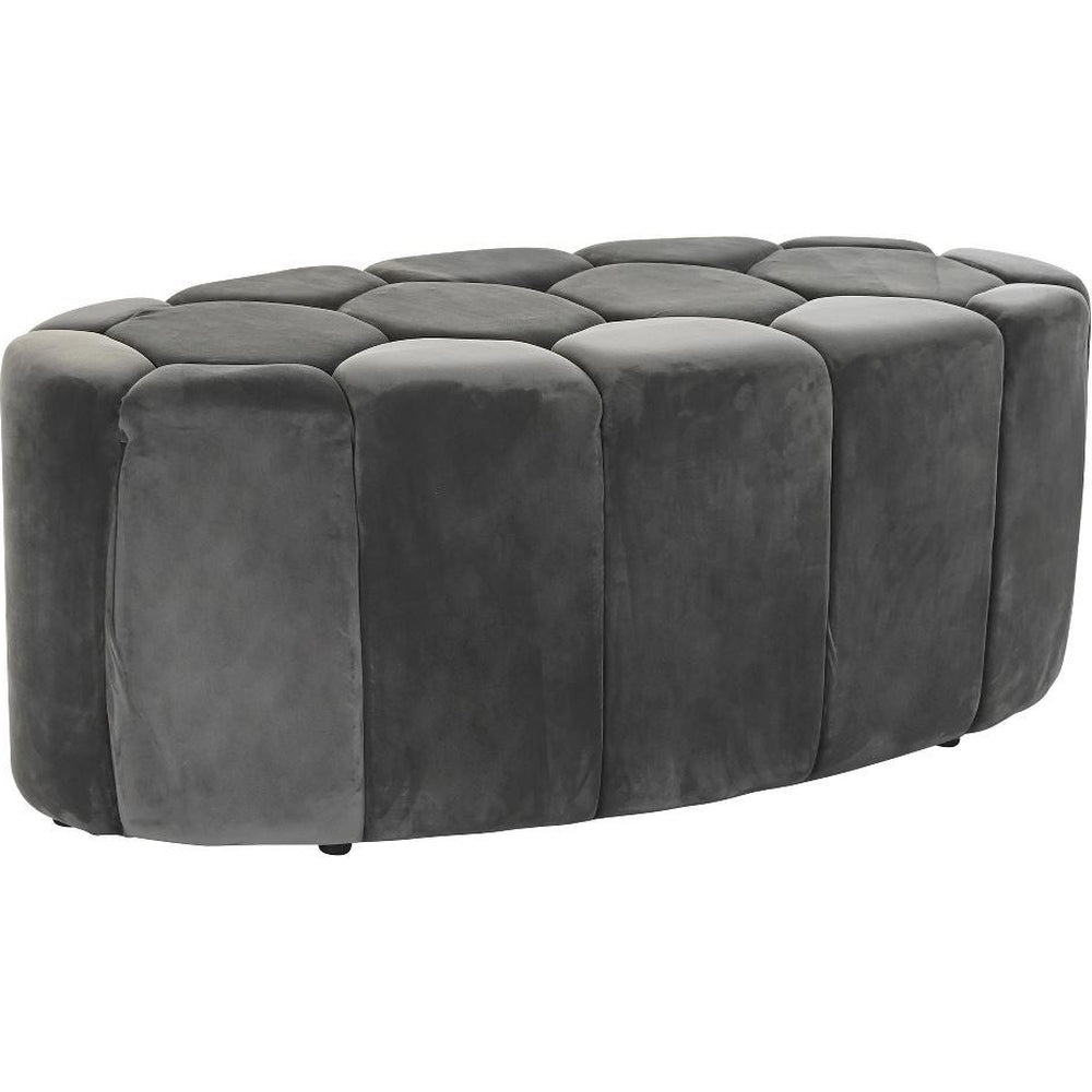 Pouff panca vintage chic grigia