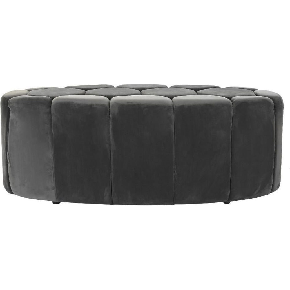 Pouff panca vintage chic grigia