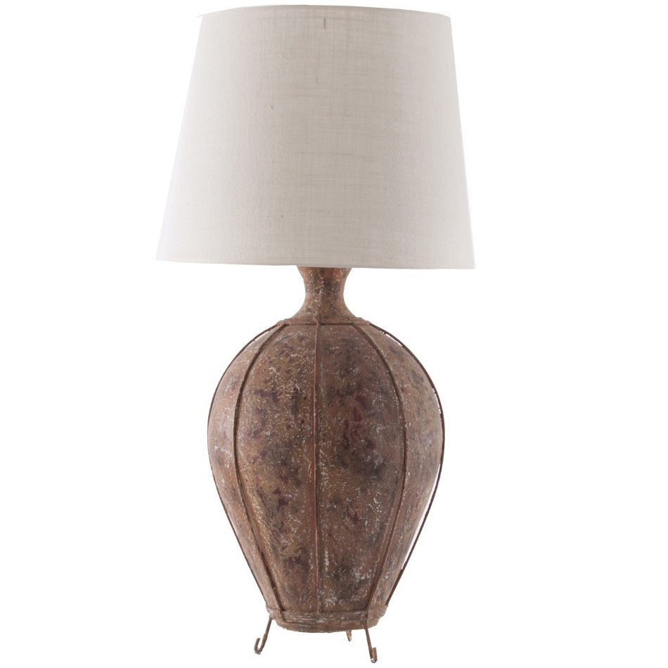 Lampada etnica base in terracotta