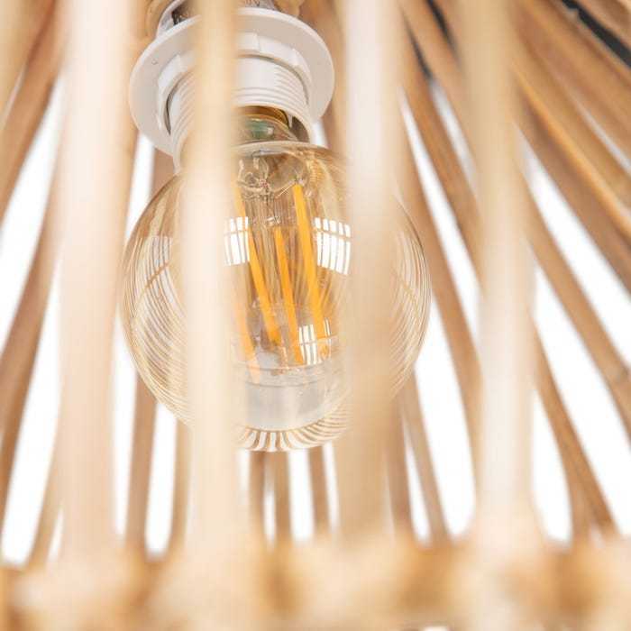 Lampadario rattan naturale